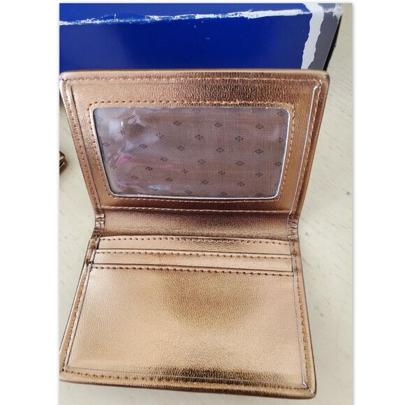 New In Box Lee Sands Faux Fur Leopard wallet Checkbook Animal Print Card Holder - Picture 6 of 7